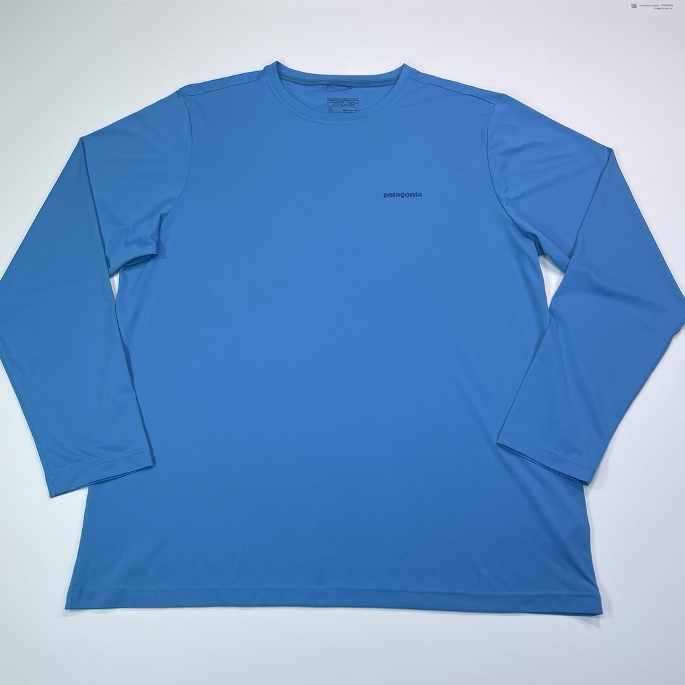 Patagonia Graphic T Shirt Tech Mens XL Long Sleeve Performance Fish Wild Water